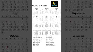 Calendar 2005