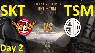 SKT vs TSM Game 1 Highlights MSI 2017 Group Stage Day 2