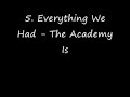 5. Everything We Had - The Academy Is