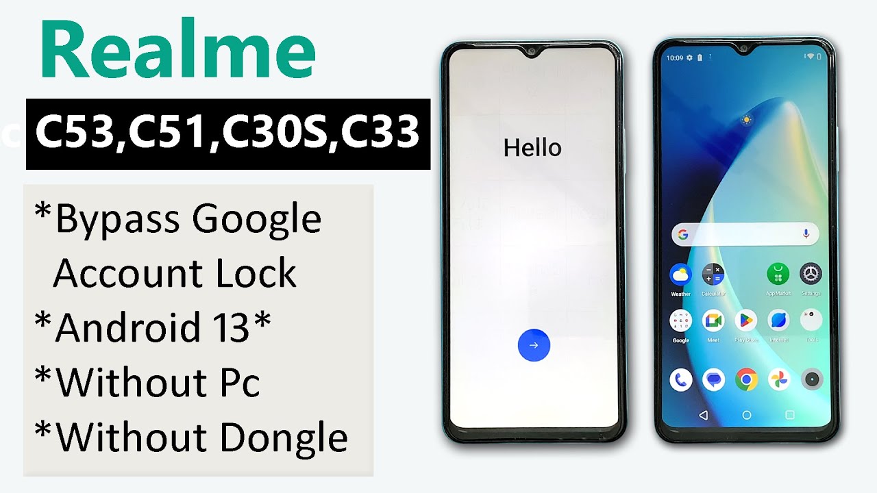 Realme C53, C51, C30s, C33 Frp Bypass Android 13 Realme Realme C53, C51, C30s, C33 Frp Bypass Android 13 Realme