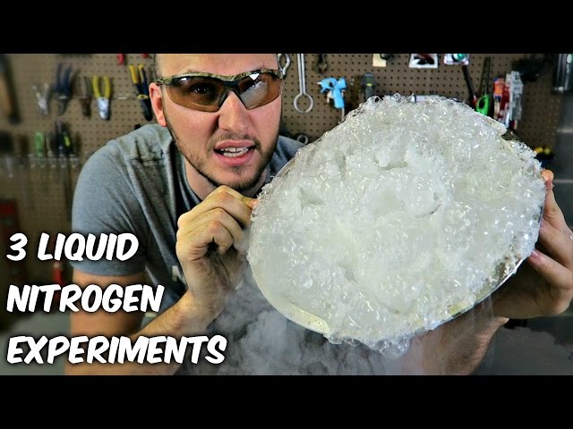 3 Awesome Liquid Nitrogen Experiments By CrazyRussianHacker - Video