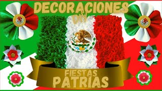 DIY: Decoraciones Fiestas Patrias Mexicanas // ADORNOS FIESTAS PATRIAS // Flores Tricolor 🇲🇽