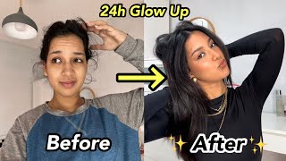24-Hour Glow Up Transformation قبل و بعد