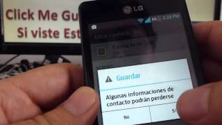 como añadir contacto en whatsapp LG® Optimus L4 comoconfigurar