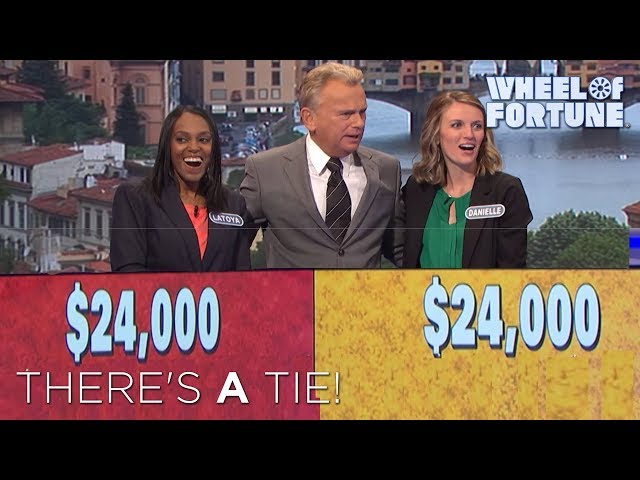 Players Have A Rare Tie On Wheel Of Fortune - Video