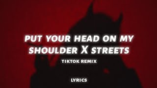 Red Silhouette challenge - put your head on my shoulder x streets (lyrics) (TikT