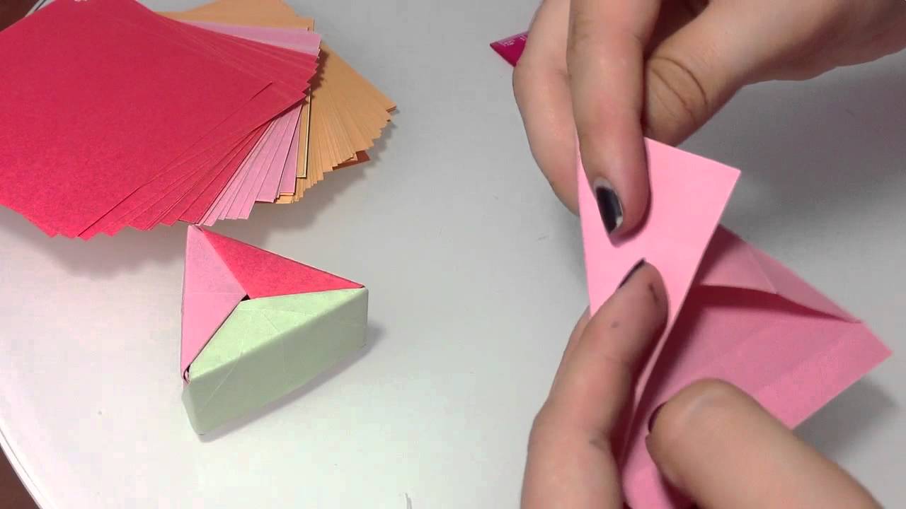 Dreieckige Origami Box selber machen / Papier Box Anleitung - YouTube