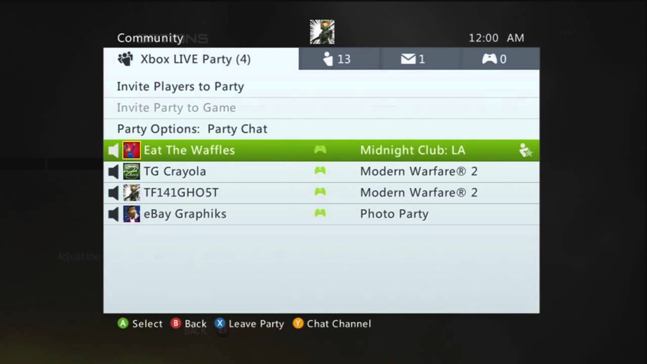 Xbox Live Invite To Game Greyed Out
