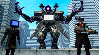 New Tri-Titan Cyborg Vs All Cameraman And Tv Man Bosses In Garry's Mod!