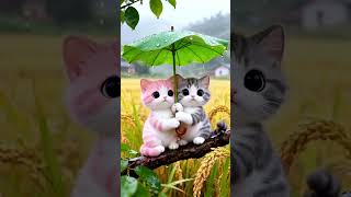 Hujan, Payung, Dan Tatapan Si Meong
