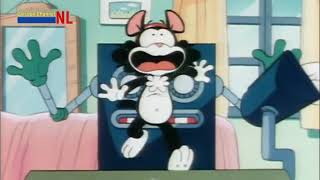 Cartoon Cat Tickled