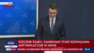 Konferencja Rzecznika Rządu I Rzecznika Pis