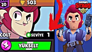1 Sevi̇ye Colt İle 500 Kupa Brawl Stars