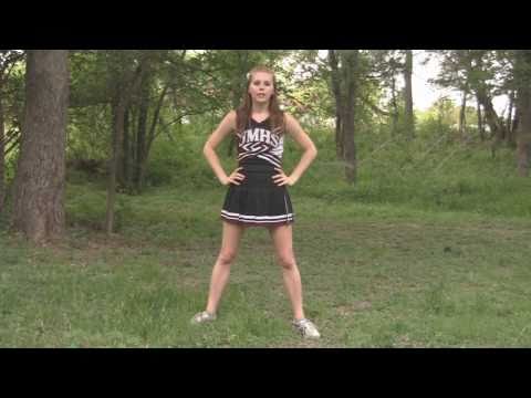 Cheerleader cheer cheerleading stretch high school highschool routine