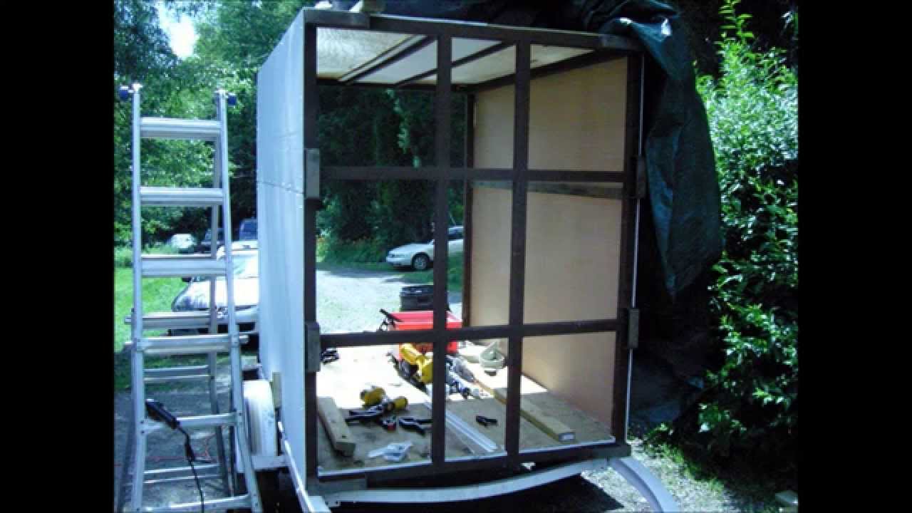  trailer build - made from a boat trailer and pallet rack - YouTube