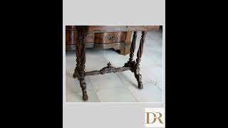 Clic French Decor Mahogany Vintage Sewing Desk, Mid-19Th Century Entryway Hallway Cupboard