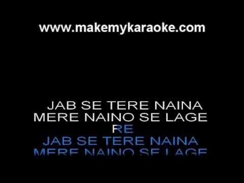 Jab Se Tere Naina - Saawariya - Shaan - Hindi Karaoke