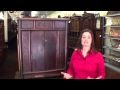 Chinese Antique Poem Cabinet Painted Calligraphy Chest CF106