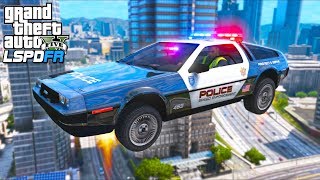 Flying DeLorean POLICE Car Patrol !! (GTA 5 Mods - LSPDFR Gameplay)