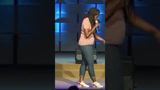Comedian Allison Moore Hairbraid Falls Out On Stage