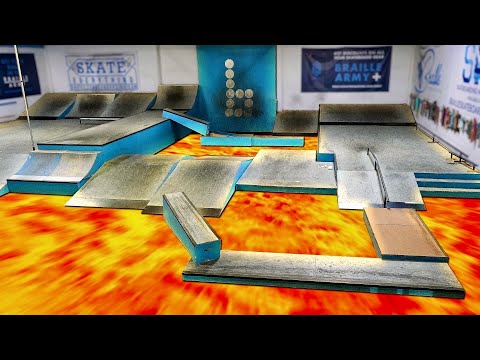 FLOOR IS LAVA SKATEBOARD OBSTACLE COURSE 2023