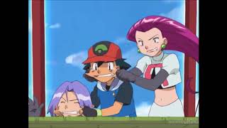 Ash And Jessie Pinching Each Other