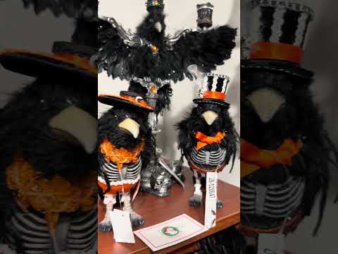 Katherine's Collection 9.5" Edgar Allen and Poe the Crows Halloween Collection 28-528647 Katherine's Collection 9.5" Edgar Allen and Poe the Crows Halloween Collection 28-528647