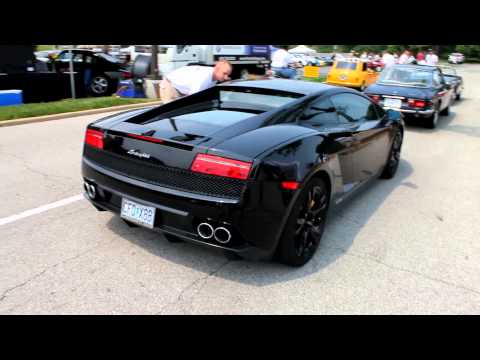 Blacked out Lamborghini Gallardo LP5604 revs and exhaust sound 1080p HD