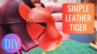 Super Simple Leather Tiger Keychain Diy Template. Pattern