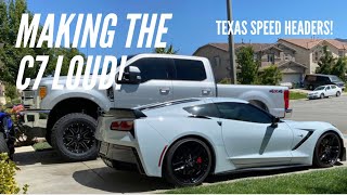 C7 Z51 Corvette Texas Speed Long Tube Headers Install