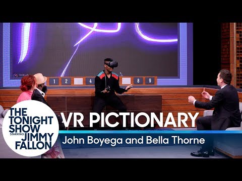 Virtual Reality Pictionary with John Boyega and Bella Thorne