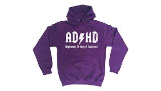 123t ADHD Highway To Hey A Squirrel - HOODIE Funny Christmas Casual Birthday Hoody