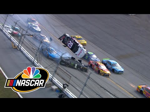 Brendan Gaughan flips in massive crash in last laps at Talladega | Motorsports on NBC