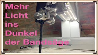 Bandsäge | Beleuchtung über dem Sägetisch | Basteltag