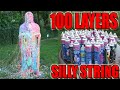 100 LAYERS (CANS) OF SILLY STRING! - 100 LAYERS CHALLENGE (CH...