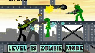 Anger of stick 5: zombie / level 19 zombie mode / microgun weapon / friend with 