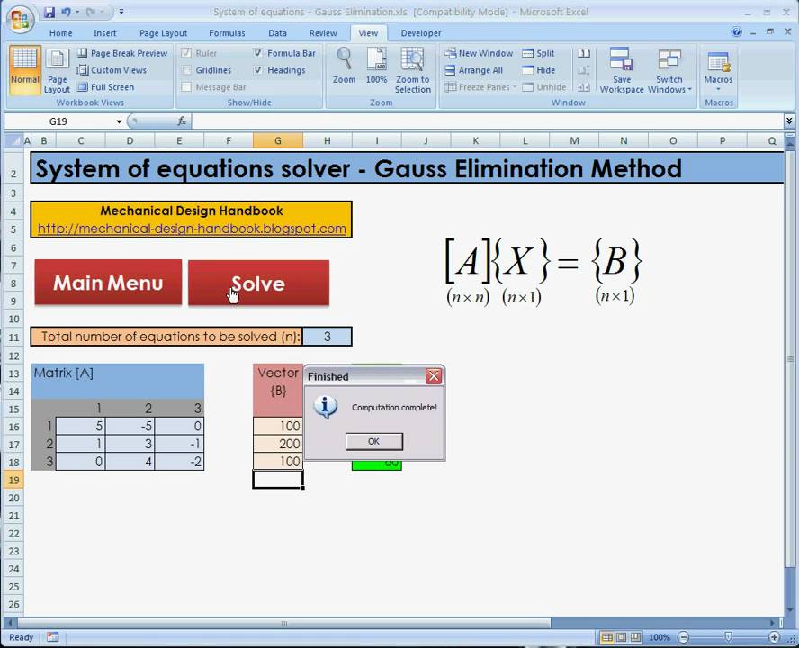 Equation Solver Calculator Program