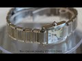 Video Cartier stainless steel tank fracaise ladies mop W51028Q3  - Ben Dannie Jewelry