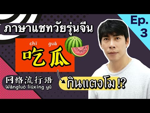 吃瓜群众 ศัพท์ฮิตวัยรุ่นจีน เอาไว้แชทกับคนจีน คำสแลงภาษาจีนในเน็ต Ep.3