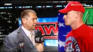 Wwe Vince Mcmahon Says John Cena Is Fired - Wwe Money In The Bank 2011