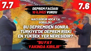 Naci Görür Hoca'ya Soruldu: Bu Depremden Sonra Türkiye'de Deprem Riski En Yüksek