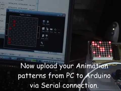 8x8 LED Matrix Animation Maker Man 8x8 Test. 8x8 LED Matrix Animation Maker