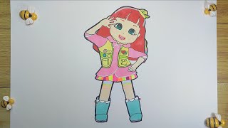 Draw And Color Rainbow Ruby Who Always Helps His Friends - Easy Drawing Step By Step