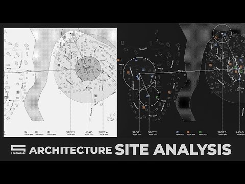 Architecture Site Analysis by Photoshop (Phân tích hiện trạng khu đất Kiến Trúc)
