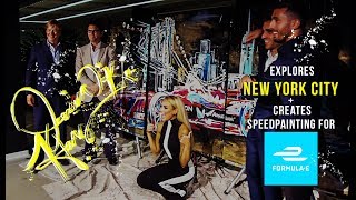 First Female Speedpainter, Jessica Haas, Explores New York City + Performs for Formula E