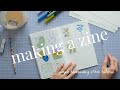 MAKING A ZINE ✦ sew your own zine without staples, easy bookbinding stitch tutorial