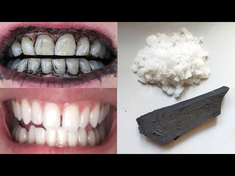 How To Whiten Teeth Instantly with Charcoal and Salt at home