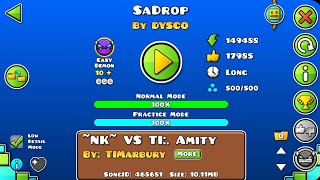 SaDrop 100% all coins (Easy Demon) by dysco ||Geometry Dash