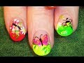 Nail Art Tutorial | Neon Spring Nails! | Rainbow Butterfly Nail Design and More!!!