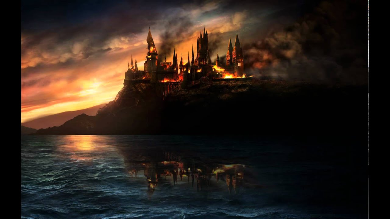 Deathly Hallows : Hogwarts In Fire Animation - YouTube